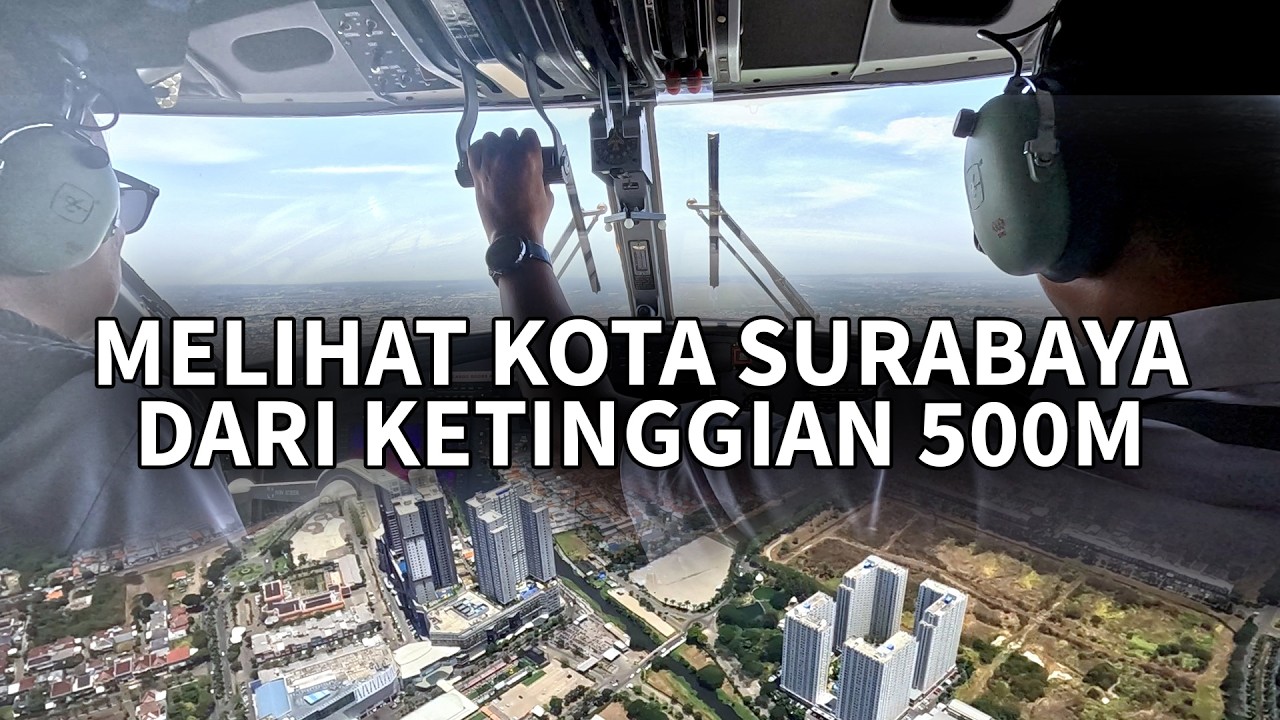 MELIHAT KOTA SURABAYA DARI KETINGGIAN 500M | PESAWAT TWIN OTTER PEGASUS AIR SERVICES
