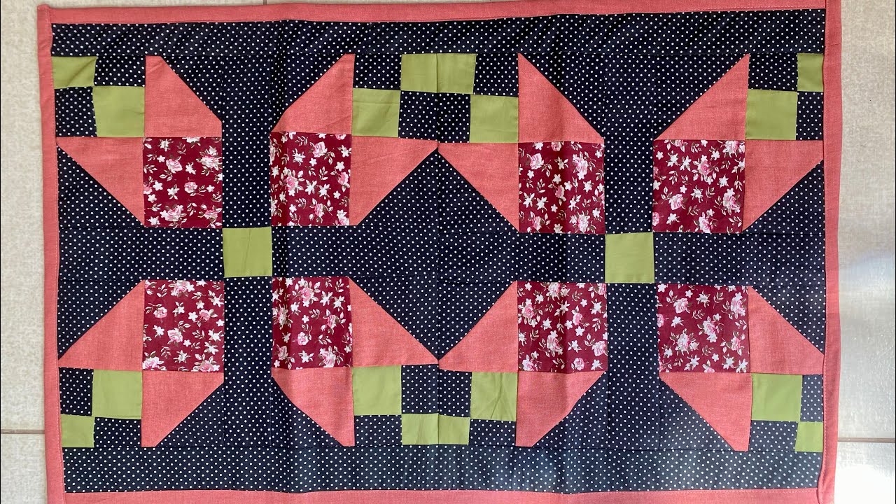 #tapetederetalho em #patchwork tulipinhas muito fácil de fazer.