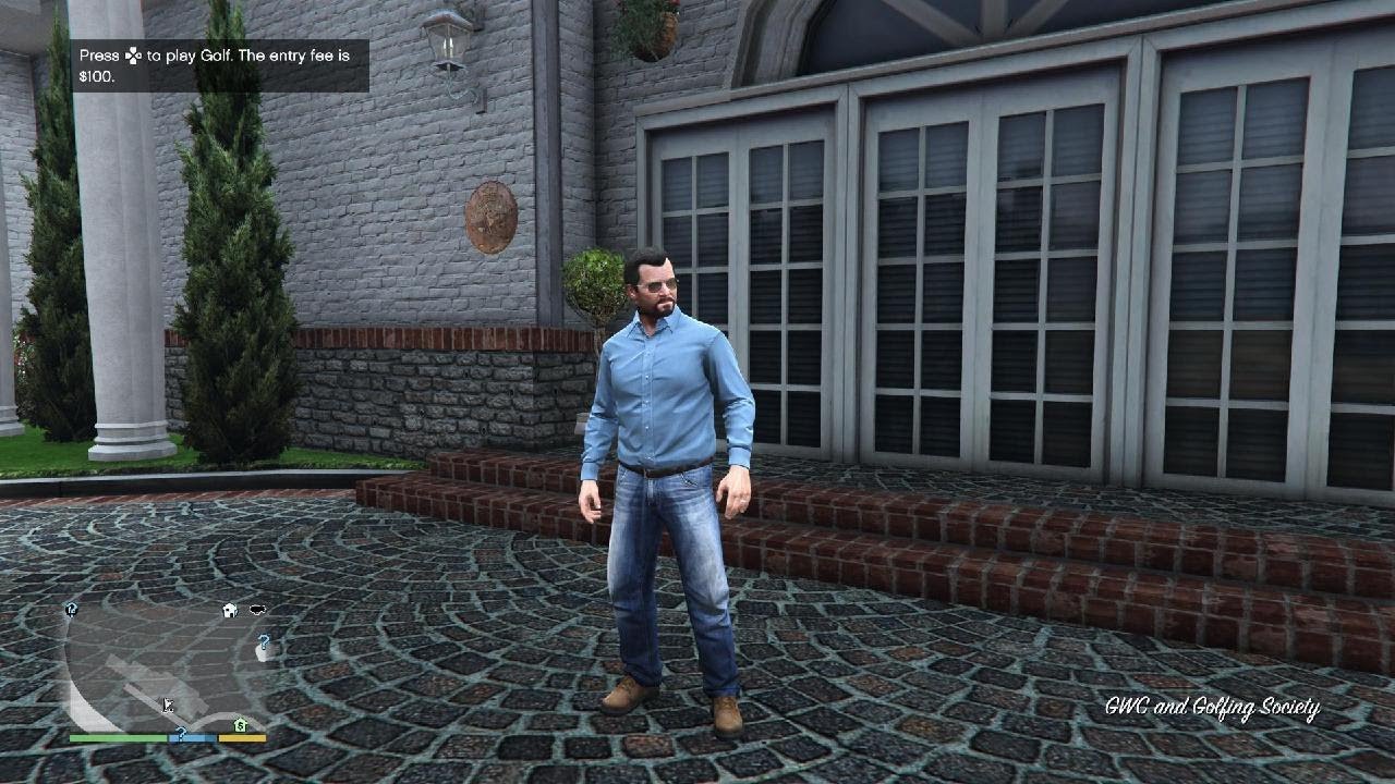 Grand Theft Auto V Playing golf as Michael.