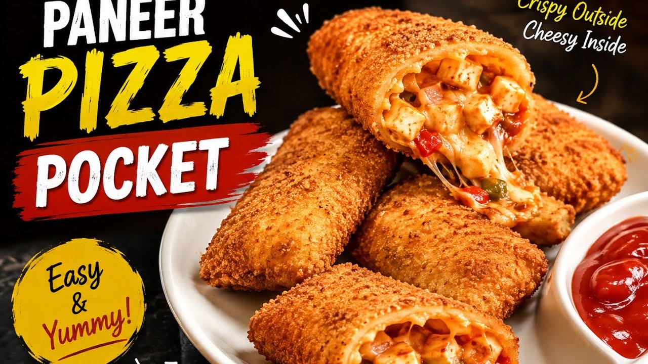 Paneer cheese pizza pocket  | paneer pizza pocket #ramdanspcial#iftarrecipe#