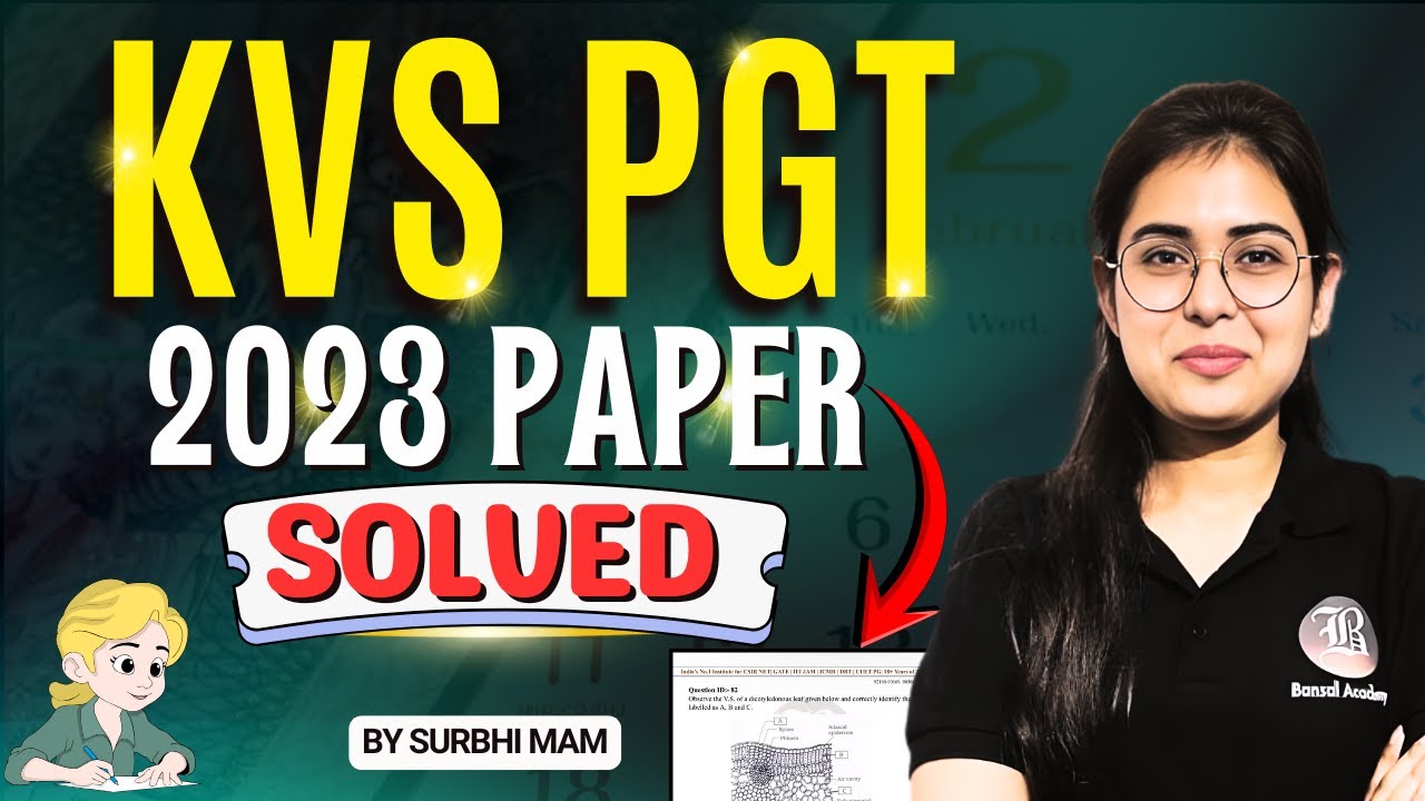 KVS PGT Biology 2023 | Paper Solution – Part 1