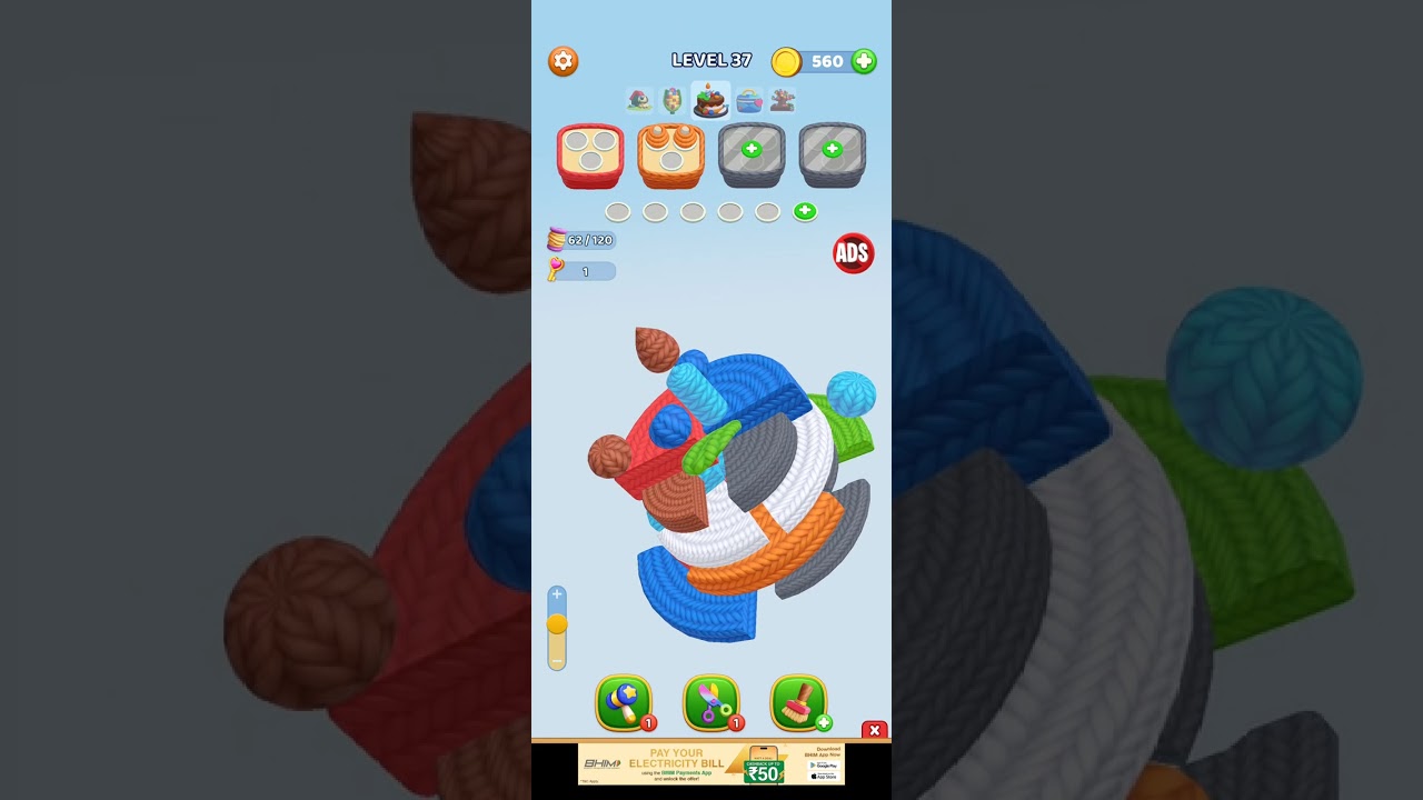 Colour yarn game #relaxing #games #satisfyingames #yarn #colour #shorts #videoshorts #video #game