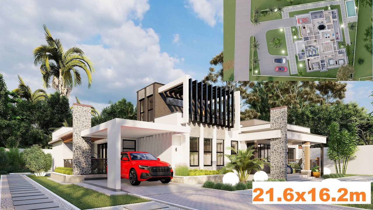4 BEDROOM HOUSE PLAN | FLAT ROOF