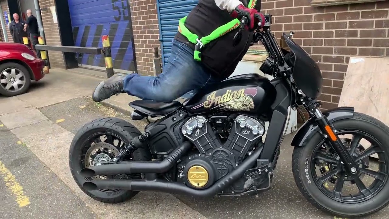 Indian Scout mufflers exhaust slip on &pound;245 a set ! Sold lots @CustomCruisersLimited  01773835666