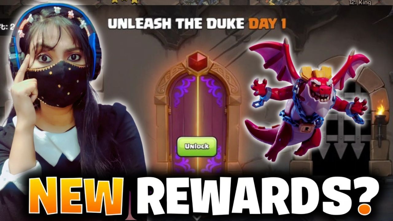 Unleash The Duke DAY 1 👀 What&rsquo;s Behind the Door?! 🚪🐉 #coc  #chest #rewards #gaming
