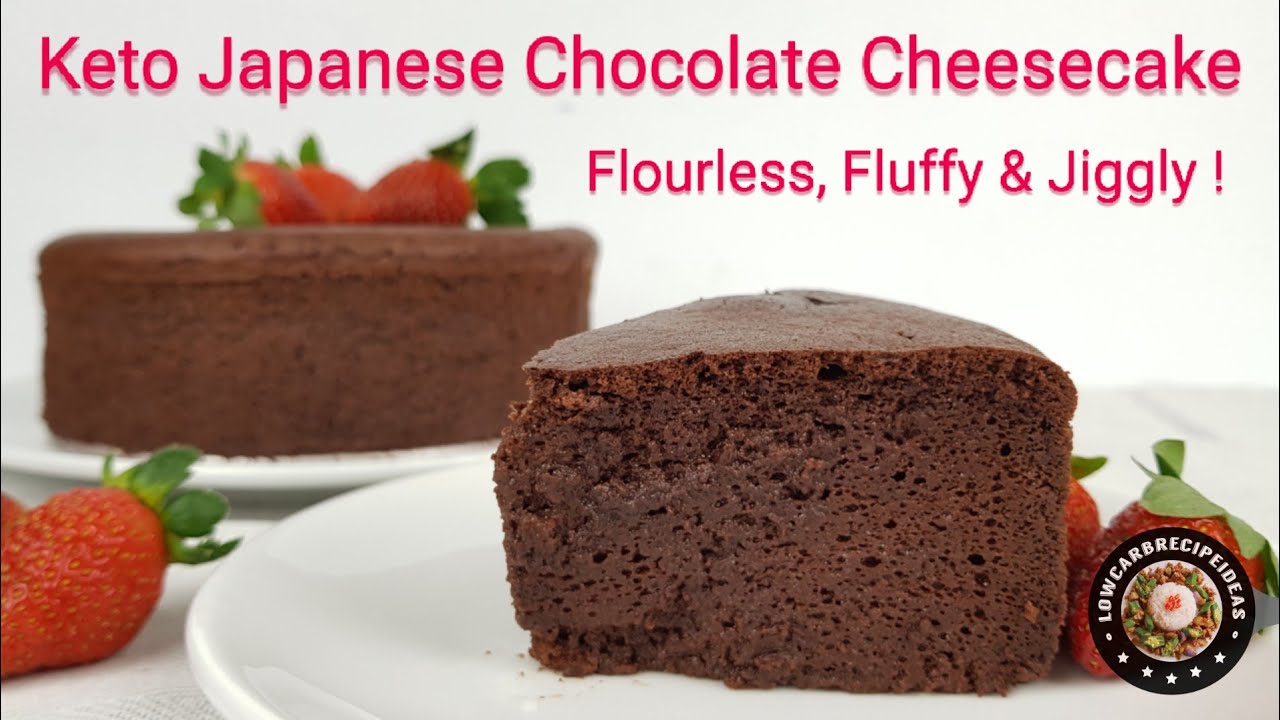 HOW TO MAKE KETO JAPANESE CHOCOLATE CHEESECAKE - FLOURLESS, FLUFFY, JIGGLY & DELICIOUS !