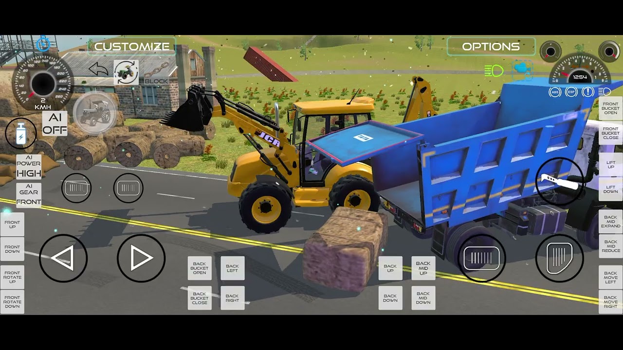 Drive JCB and Unloading Stone From Dumper in Game 2🔥 #gamingvideos​ #truck​