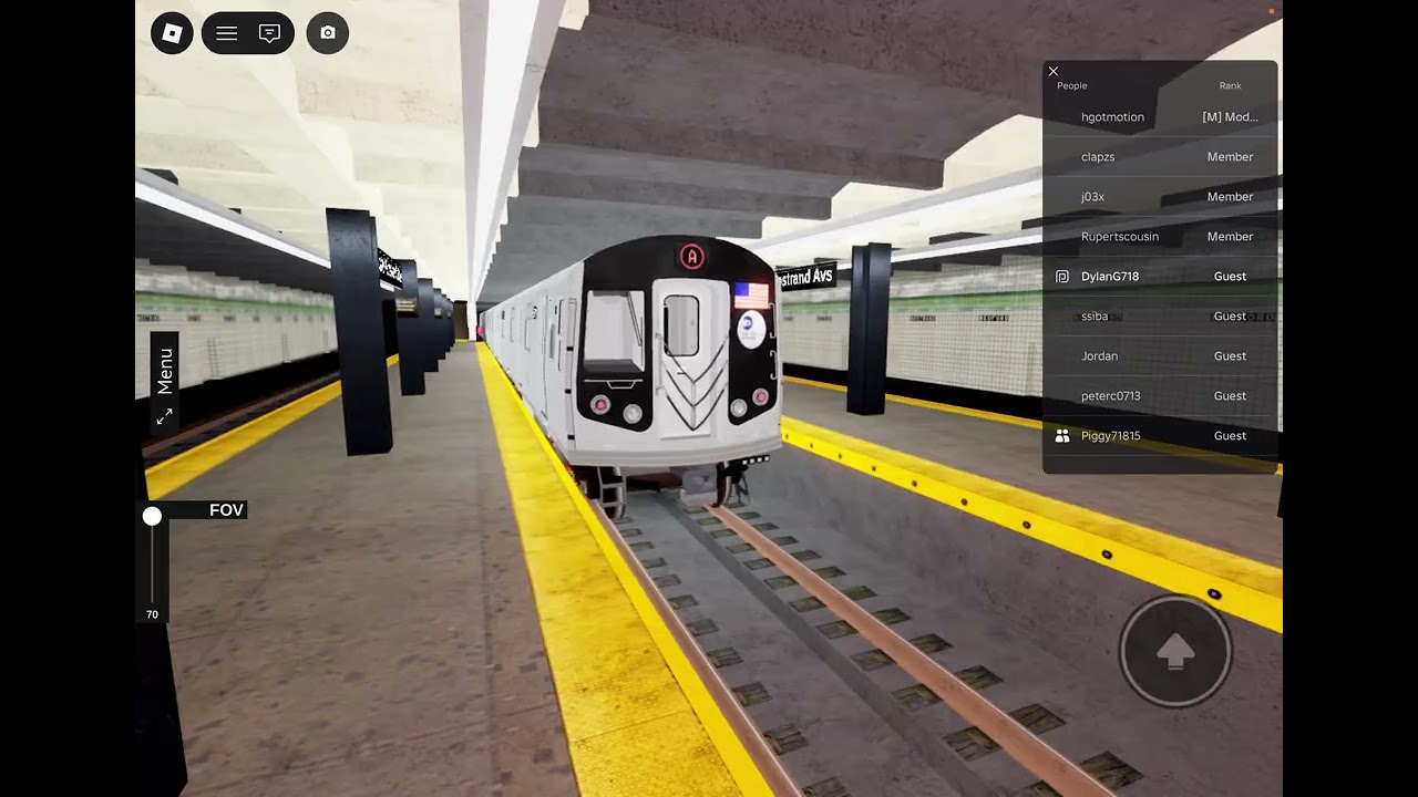 We are watching MTA trains come and go at Bedford and Nostrand Ave