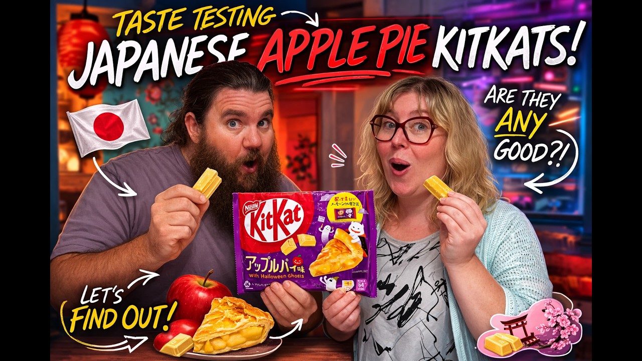 Japanese Apple Pie KitKats?! 🍎Do They Actually Taste Like Pie?!