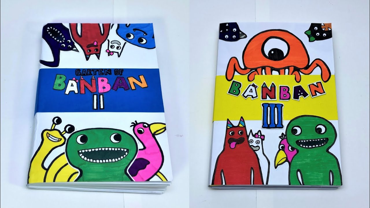 Garten of Banban 2 + 3 : Puzzle Game Book  , DIY game - Paper craft.