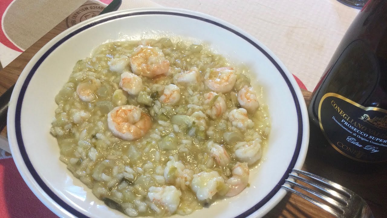 risotto con indivia (scarola) e mazzancolle (videoricetta n. 1286)