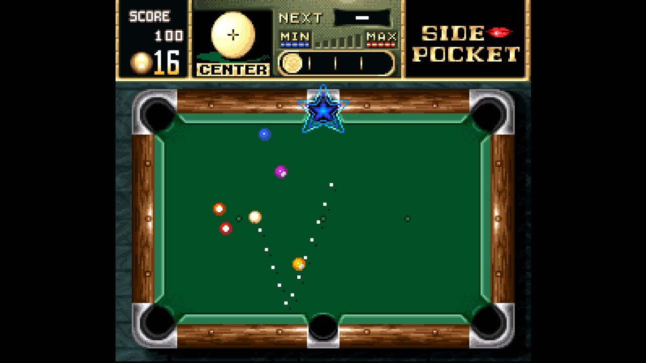 Side Pocket ... (SNES) 60fps Gameplay
