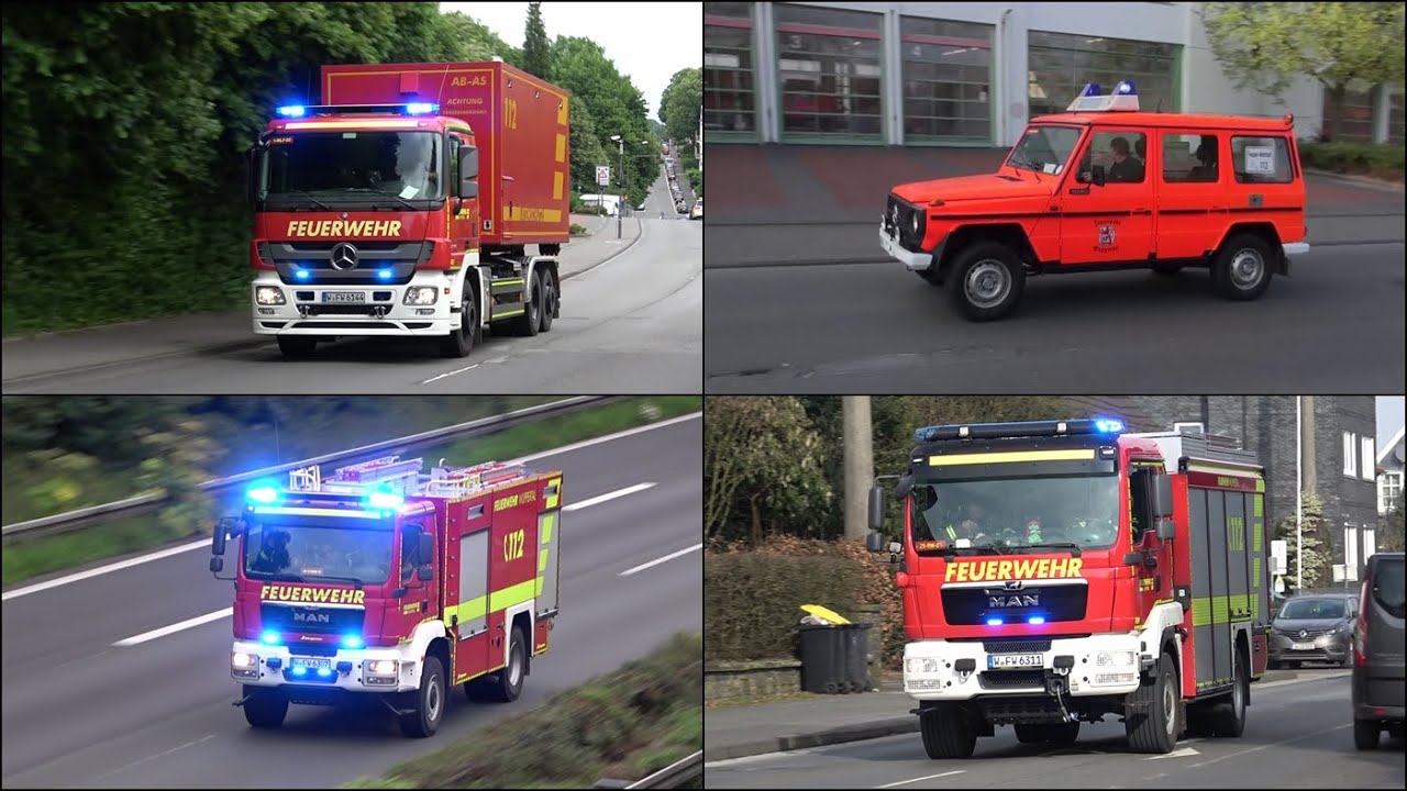 [FEUERWEHR WUPPERTAL XXL] Einsatzfahrten | Zusammenschnitt von BF und FF | Sonderfahrzeuge und mehr