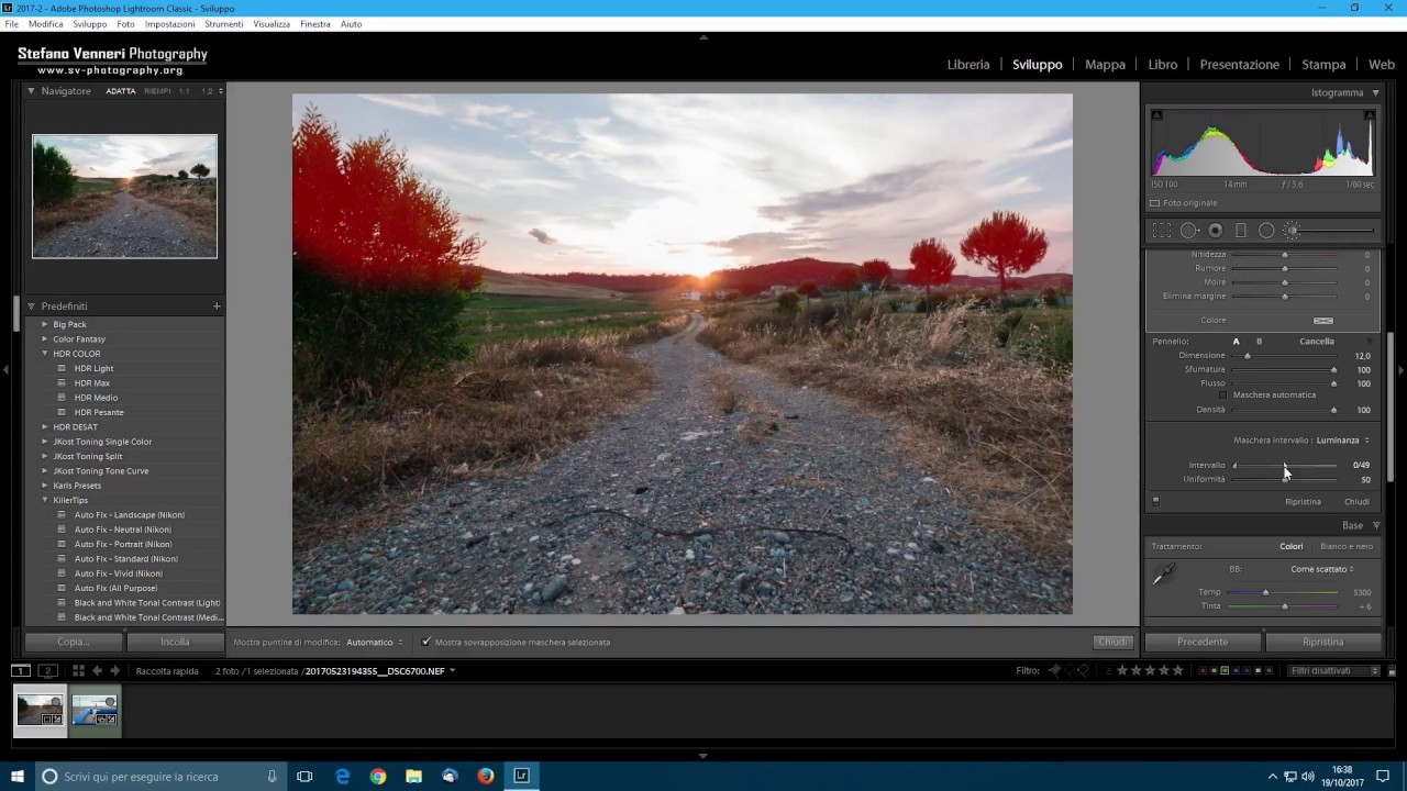 Lightroom Classic CC - Maschera Intervallo Colori/Luminanza