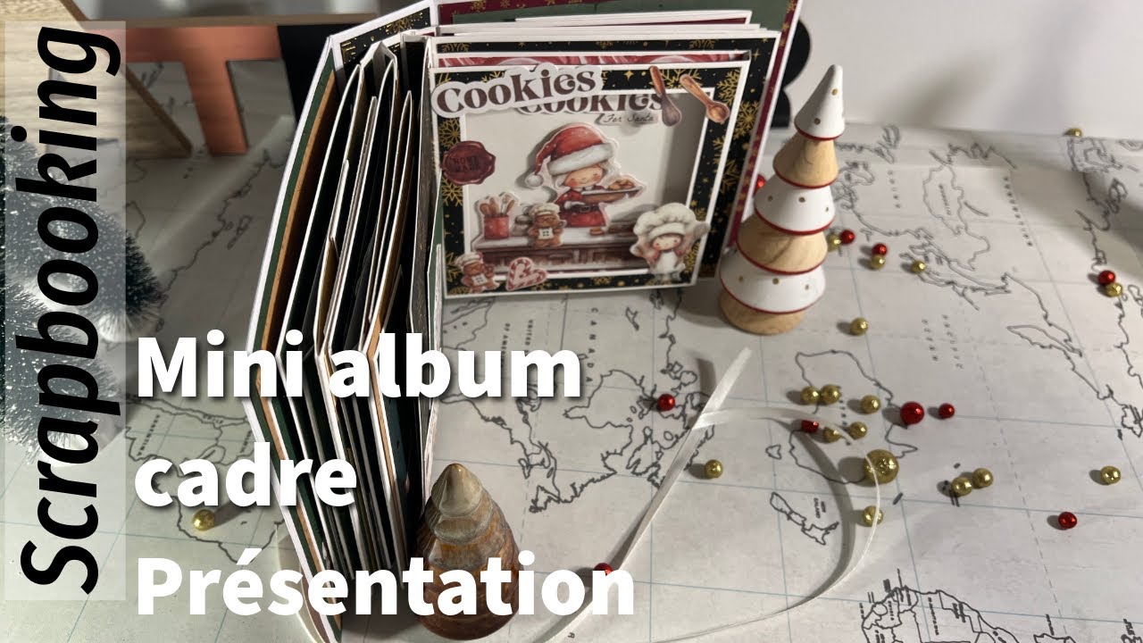 SCRAPBOOKING, PRÉSENTATION d’un mini album cadres avec un bloc greeting cards 100% Action 