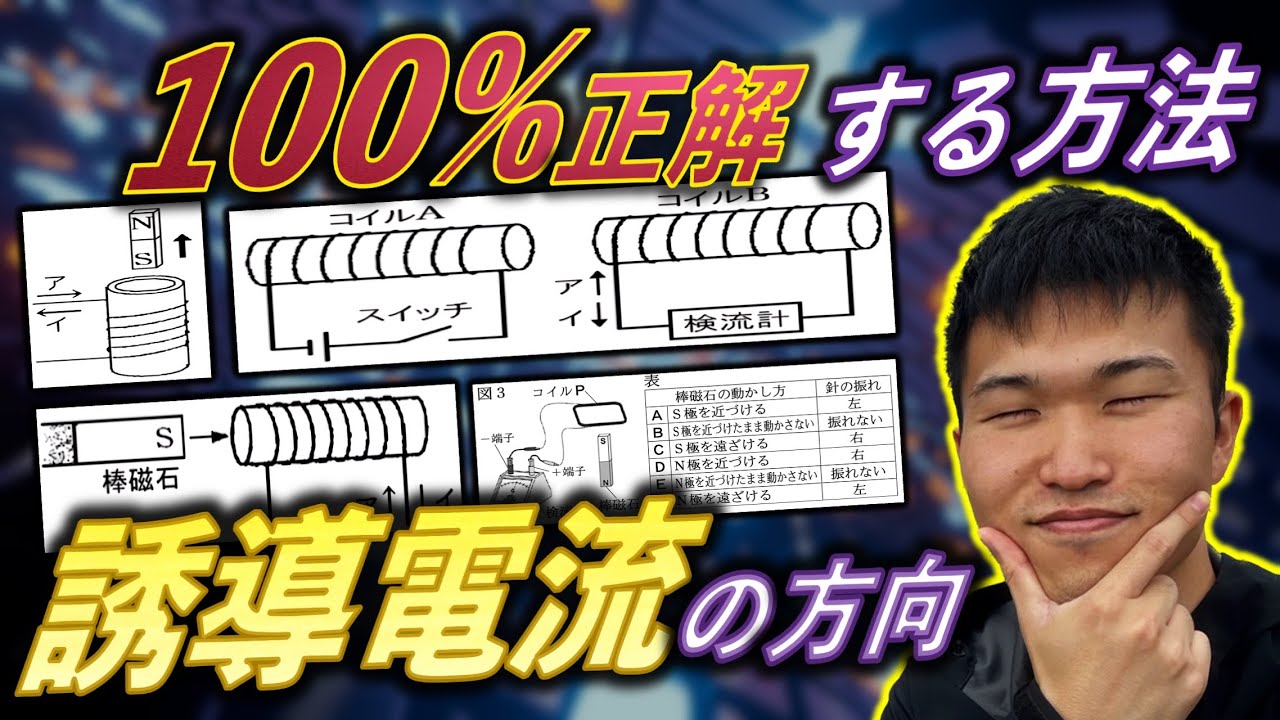 【頻出!】高専学力入試 誘導電流の向き 100%正解する方法 ||  #高専 #高専受験 #高専生