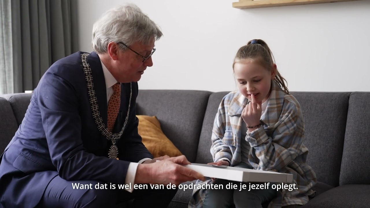 Op bezoek bij de nieuwe kinderburgemeester!