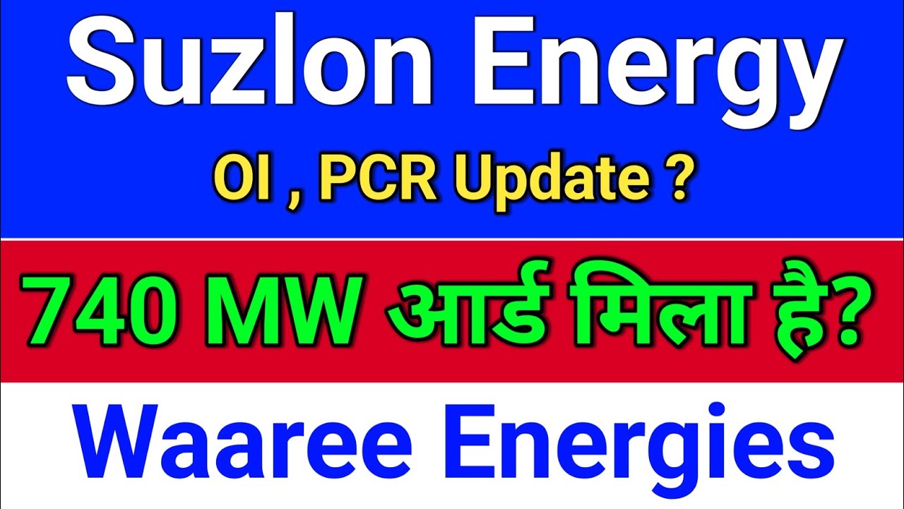 suzlon energy. Oi, PCR? suzlon energy latest news?  waaree energies share news