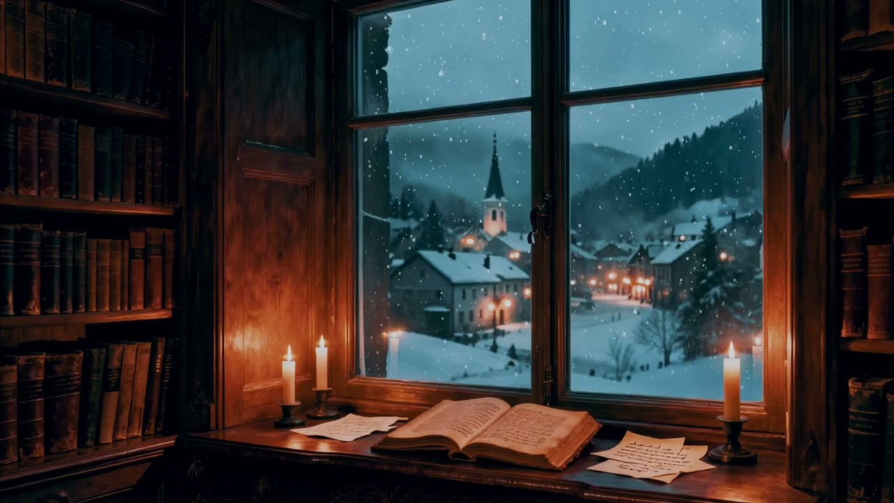 Whispers on the Windowpane — A Quiet Winter Room of Thought | Dark Academia Ambience