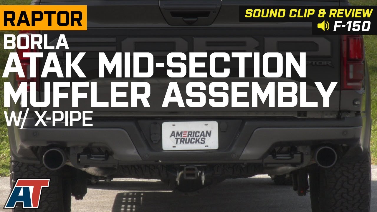 2017-2019 F150 Raptor Borla ATAK Mid-Section Muffler Assembly w/ X-Pipe Sound Clip & Review