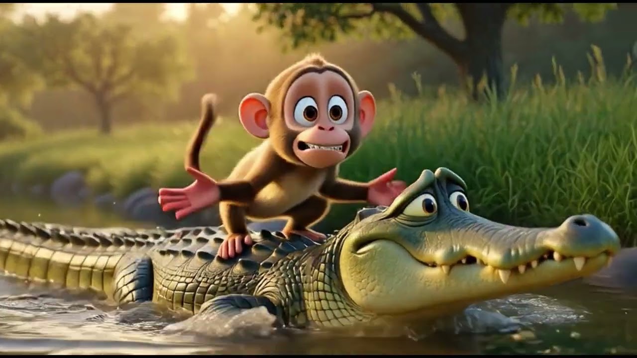 The Monkey & the Crocodile | An Ancient Lesson on Intelligence Over Strength