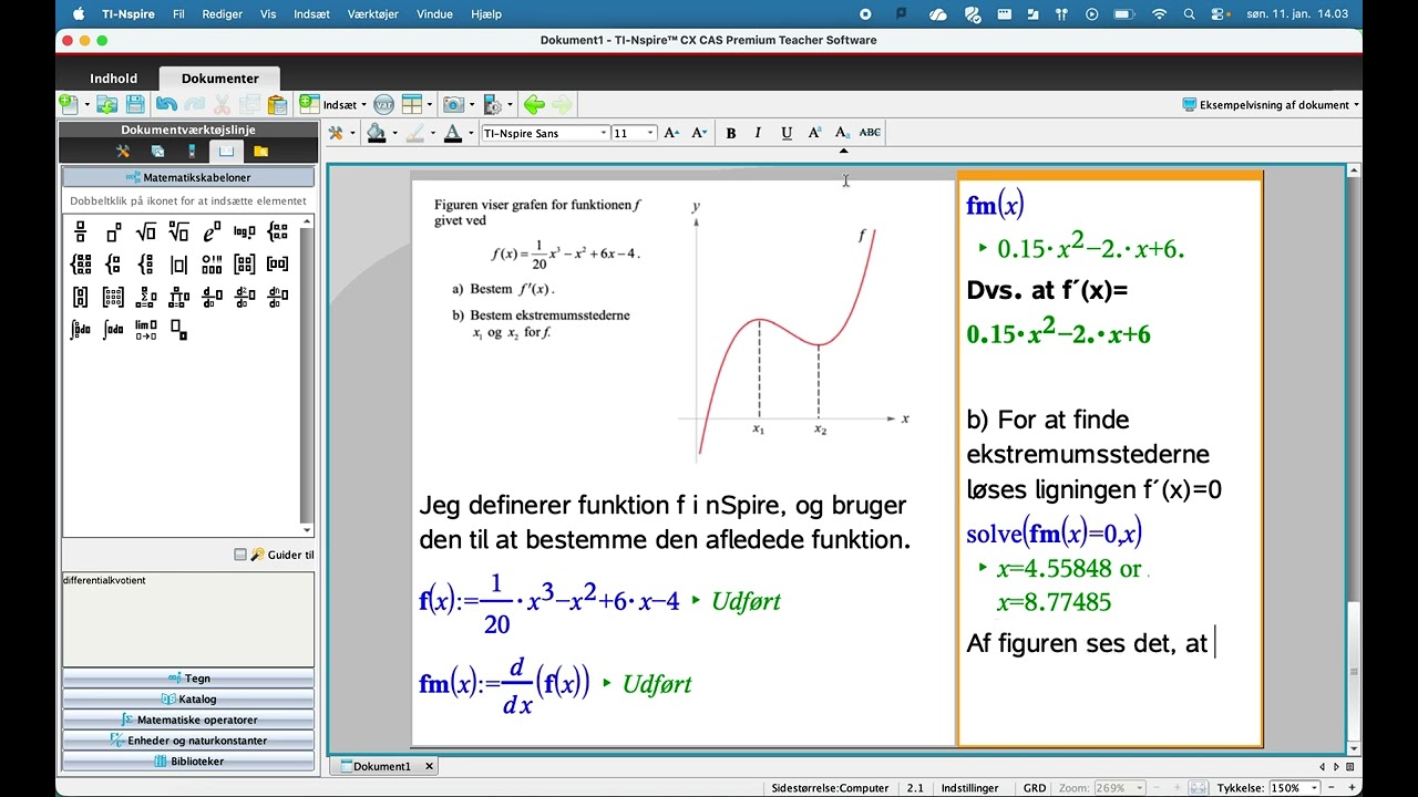 Mat B. Skriftlig matematik. nSpire. Eksamensopgave. Afl#28 opg2