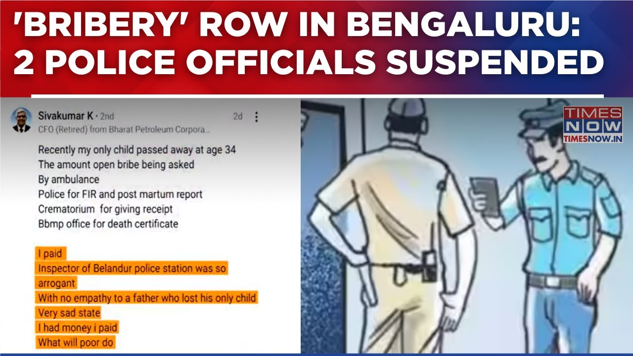 Bengaluru Bribery Scandal: Police Officials Suspended After Viral Post Exposes Corruption | Watch