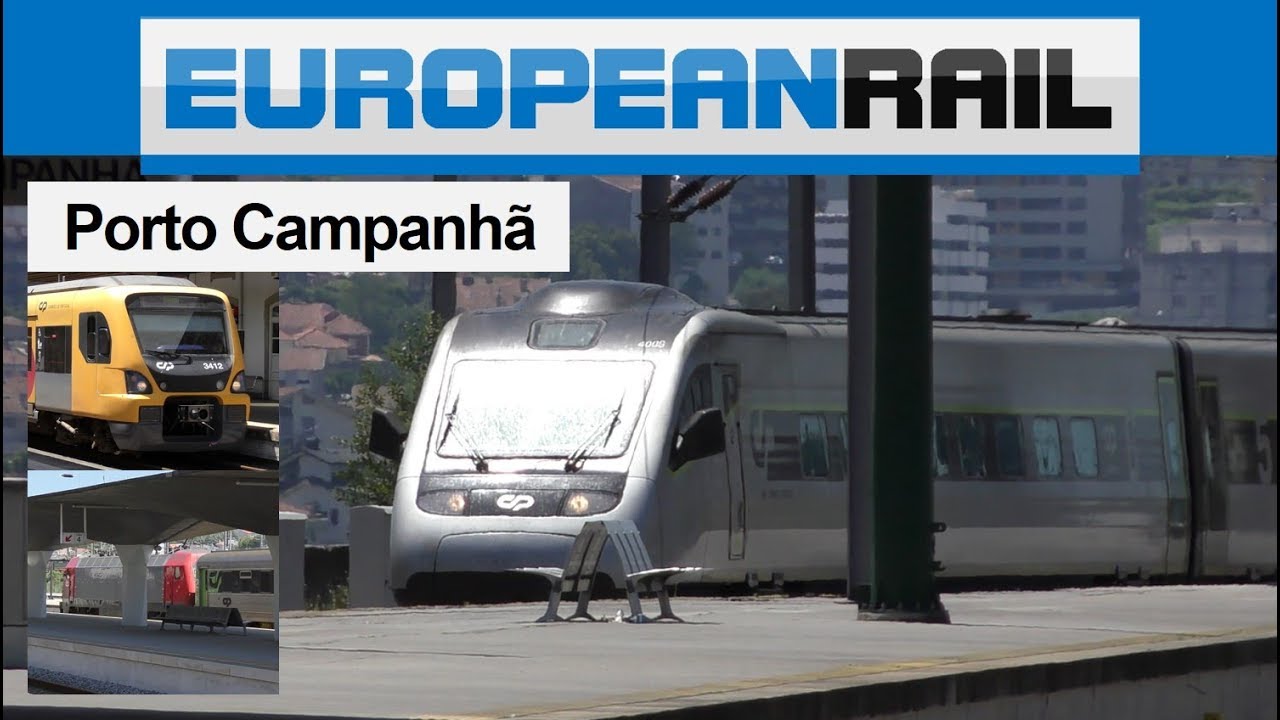 Comboios de Portugal Alfa Pendular, Interciades & Suburbano Trains - Porto Campanha + announcements