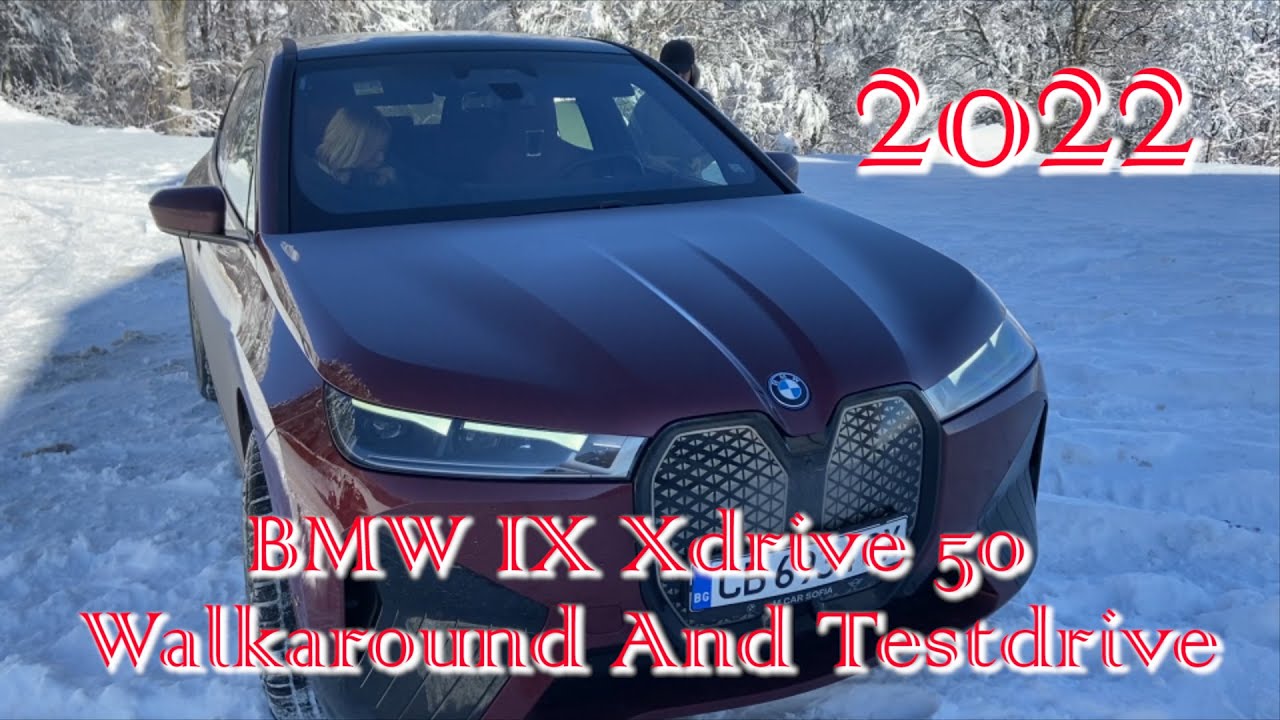 2022 BMW IX Xdrive50 Testdrive on Snow and Walkaround in Osogovo Mountain