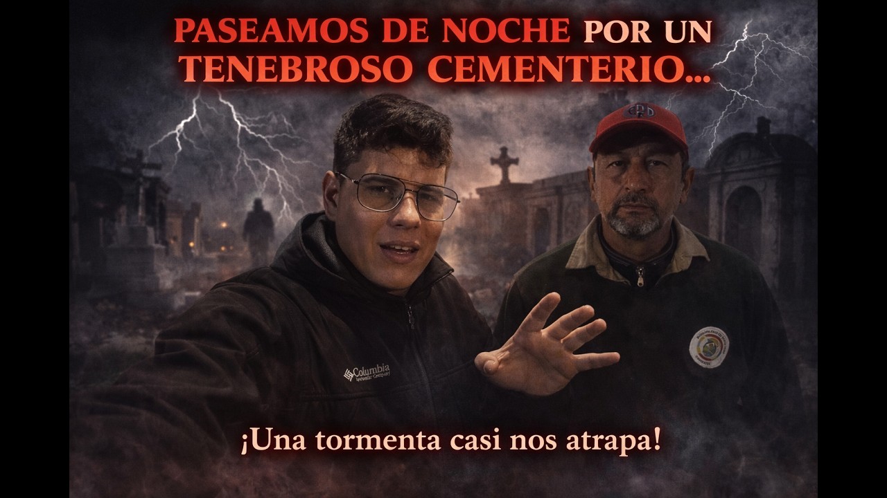 Recorriendo el Cementerio en la Noche…¡y casi nos agarra la tormenta!🌩️⛈️