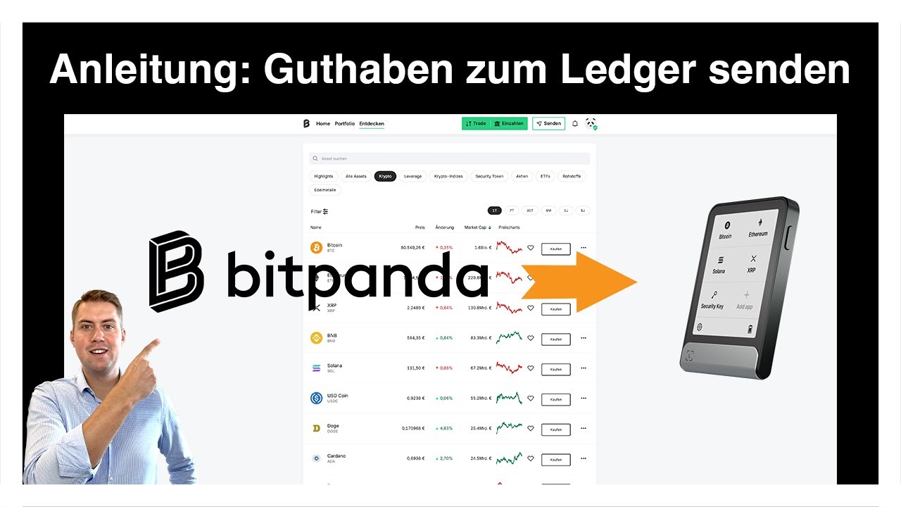 Krypto sicher aufbewahren: Guthaben von Bitpanda auf Ledger senden | Schritt-f&uuml;r-Schritt 🔐✅