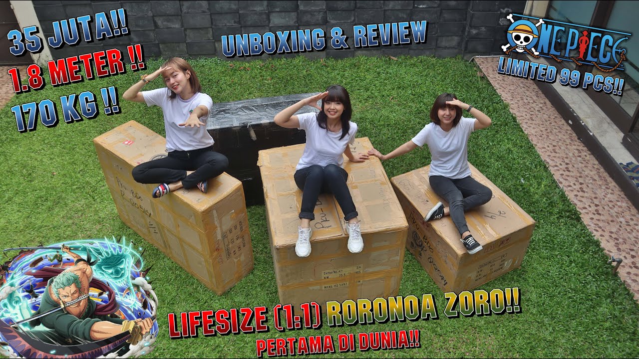 35JT!! THR LEBARAN LUDES TAPI PUAS!! UNBOXING DUS SEGEDE MOBIL, LIFE SIZE RORONOA ZORO by BP Studio!