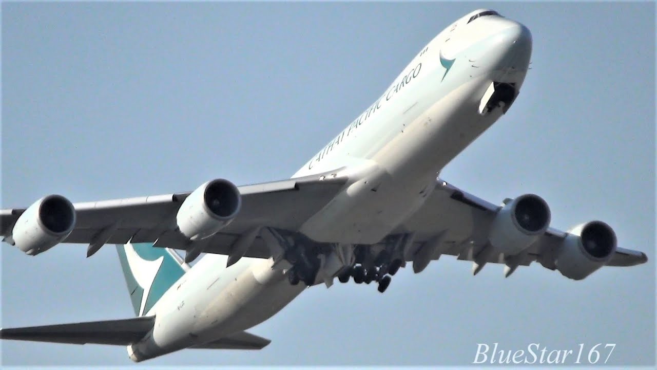 Cathay Pacific Airways Cargo Boeing 747-8F (B-LJG) takeoff from NRT/RJAA (Tokyo - Narita) RWY 16R