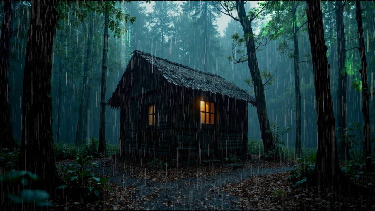 Relax and Sleep with Rain Sounds – Calm Deep Forest Rain on a Quiet Night