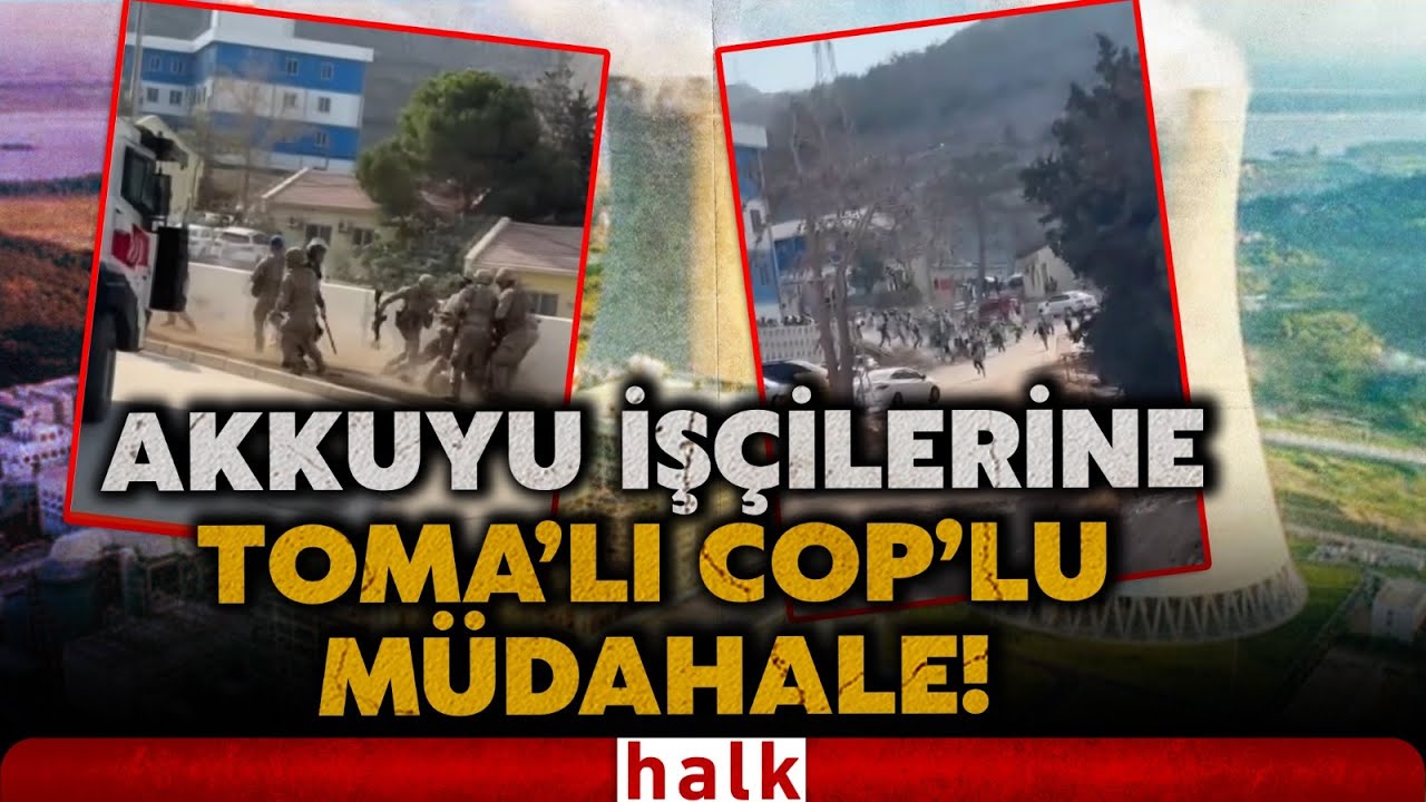 Akkuyu N&uuml;kleer Santrali&rsquo;nde &ccedil;alışan iş&ccedil;ilere &ccedil;ok sert m&uuml;dahale! Ortalık savaş alanına d&ouml;nd&uuml;!
