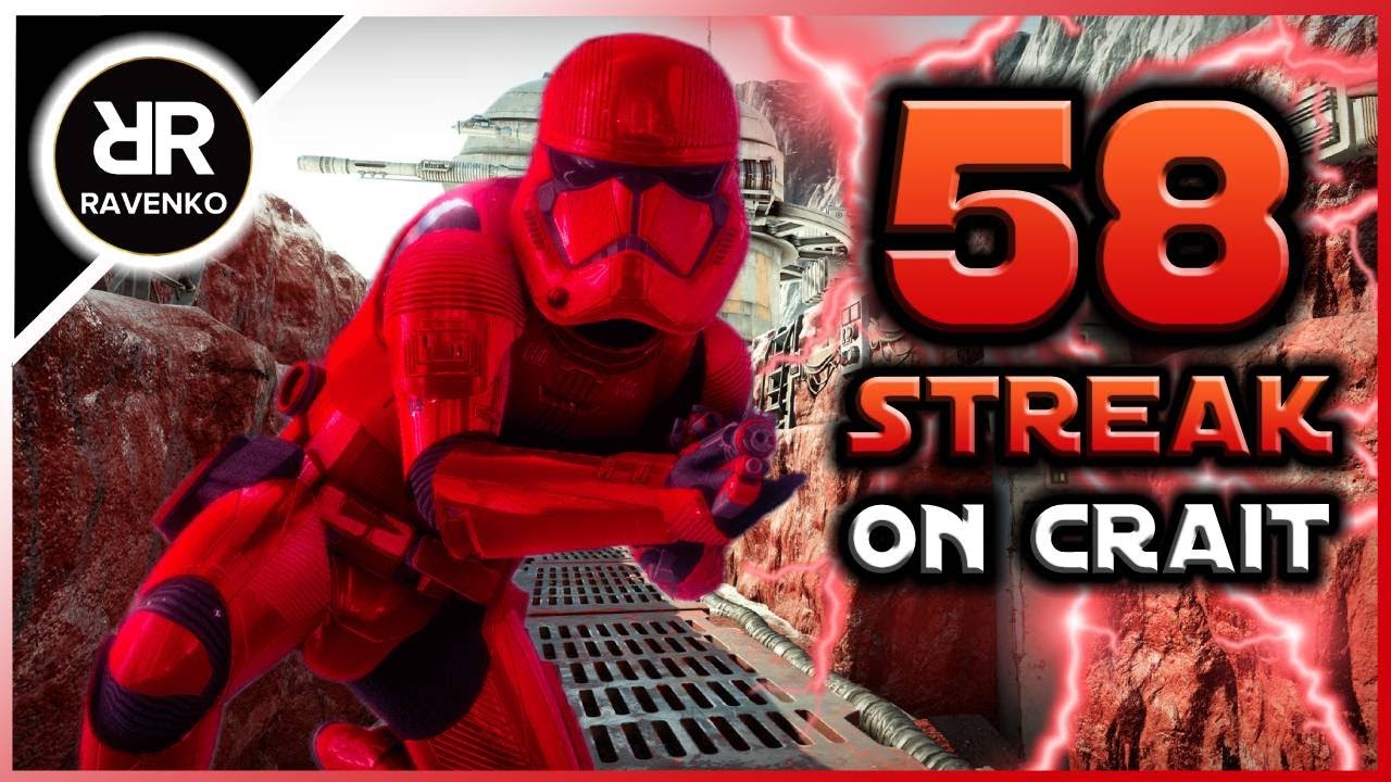 58 Sith Trooper Killstreak on Crait (Star Wars Battlefront 2 - Galactic Assault)