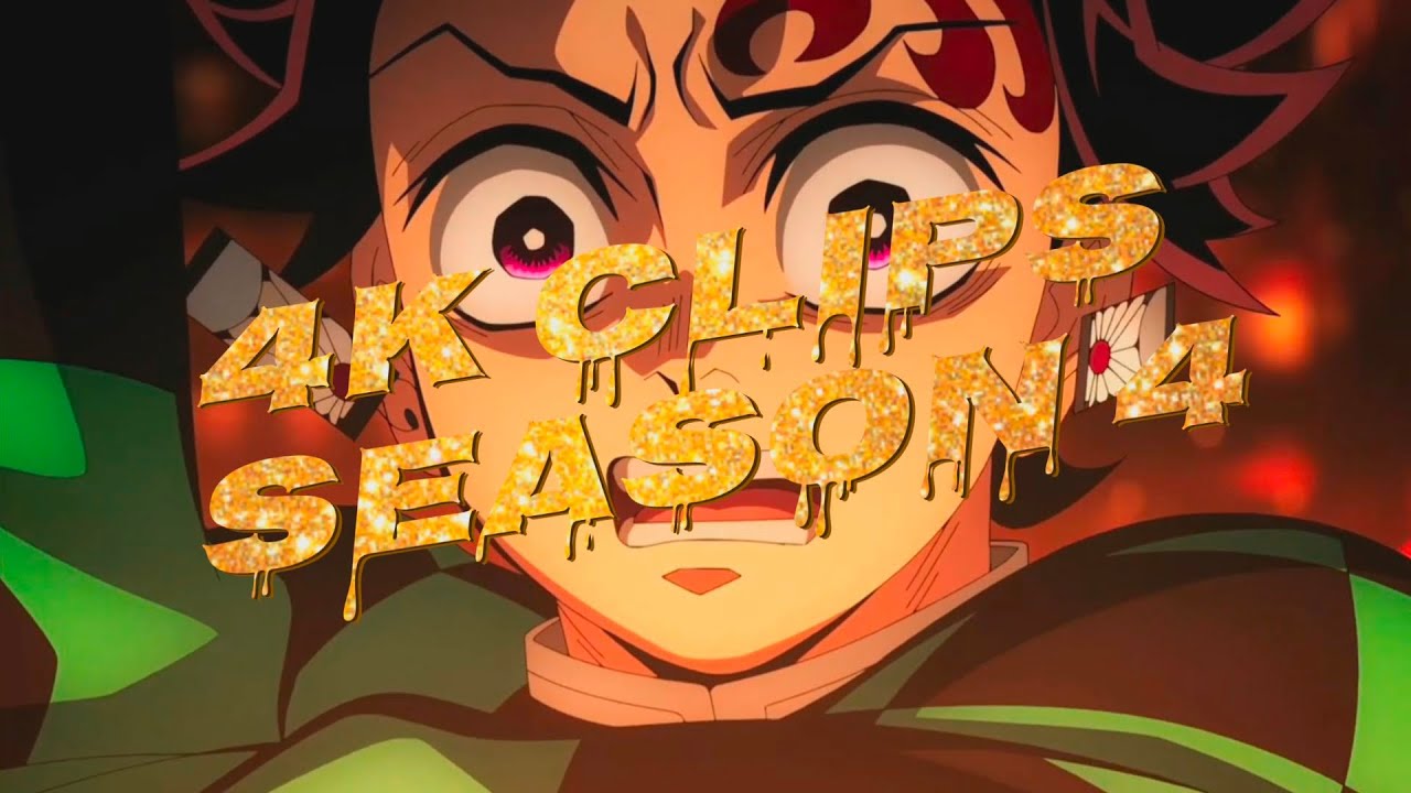 All Tanjiro's Moments in Season 4_Demon slayer|4k Clips (For edit)!!