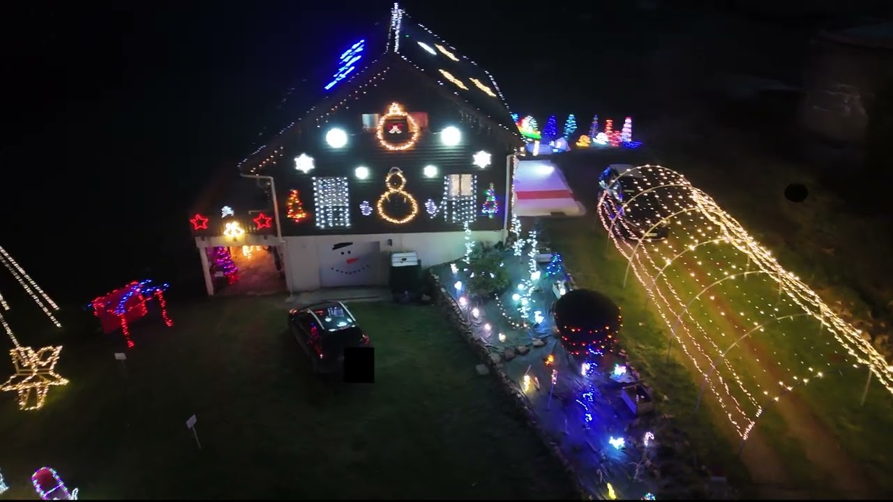 Le Chalet aux 1000 lumières vue en drone