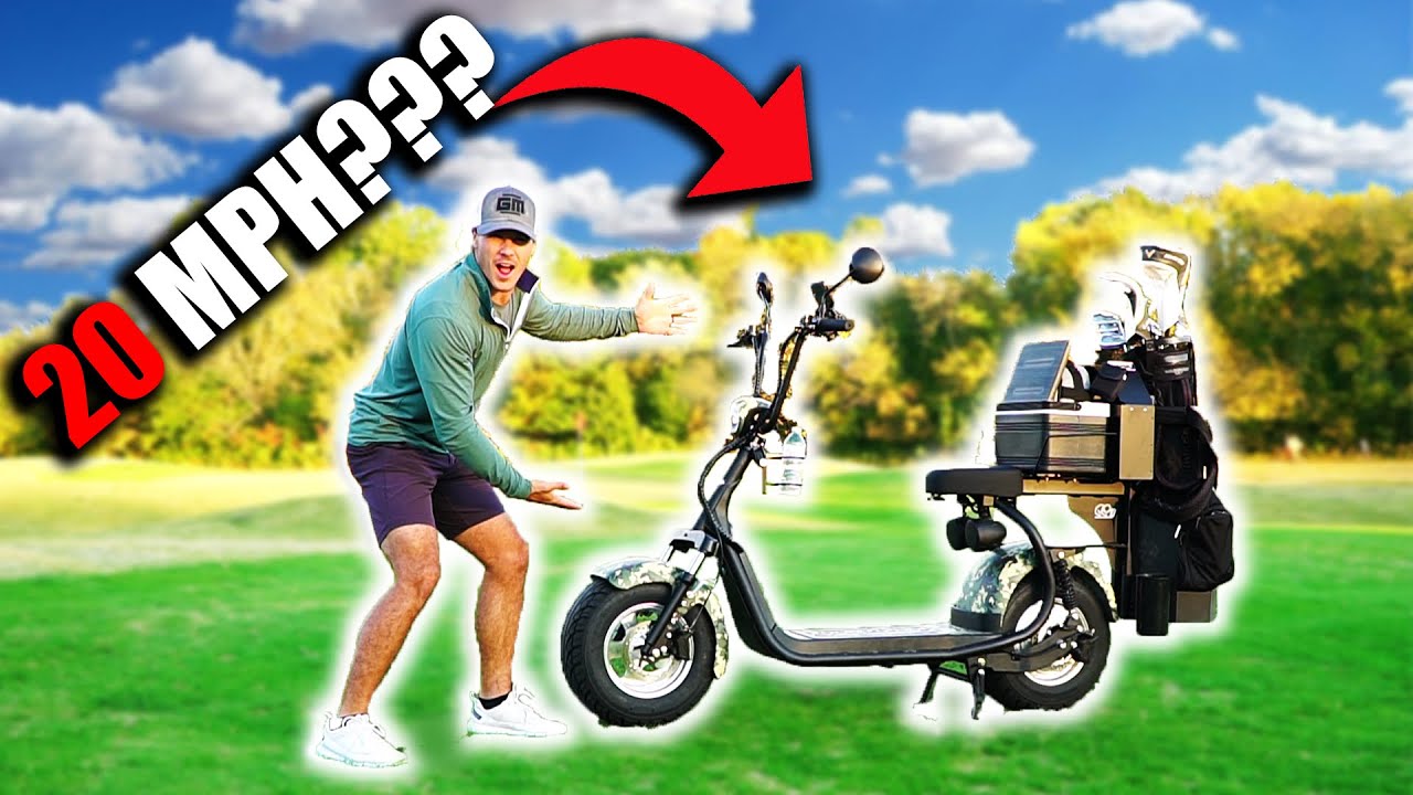 Playing golf on a SCOOTER!!! | Micah Morris