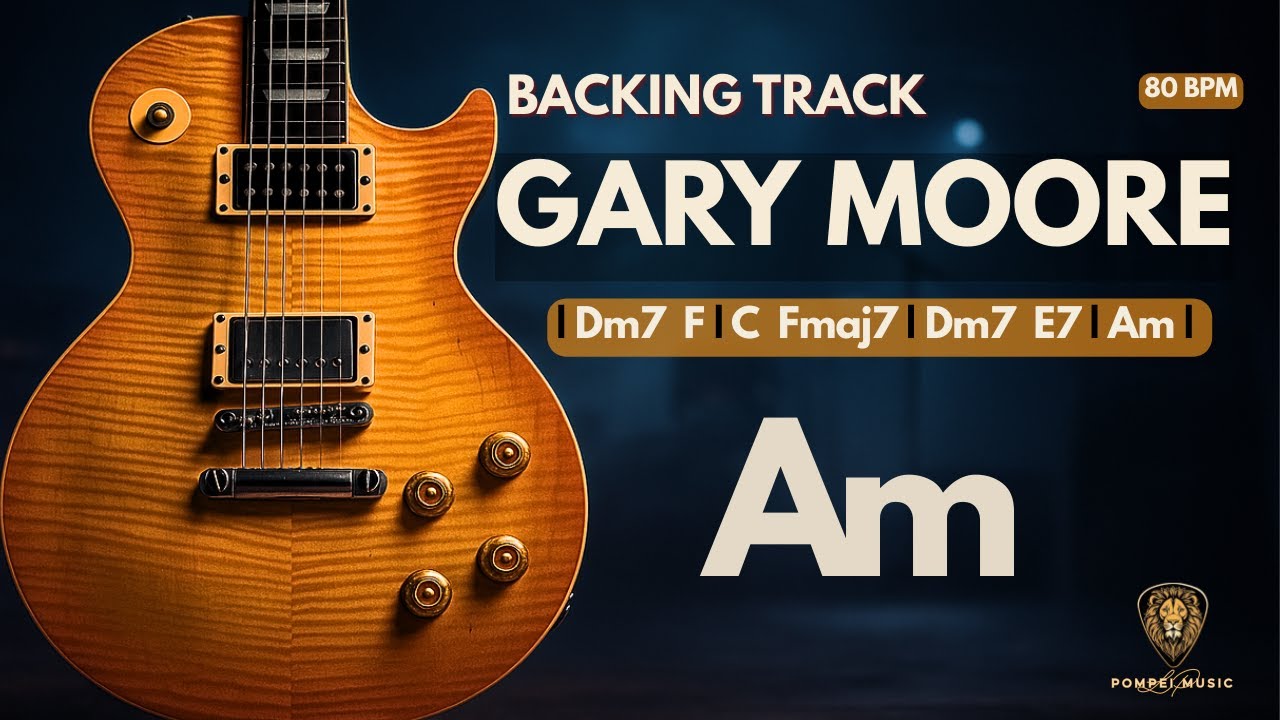 STILL GOT THE BLUES Guitar Backing Track in Am | 80 bpm Gary Moore Style