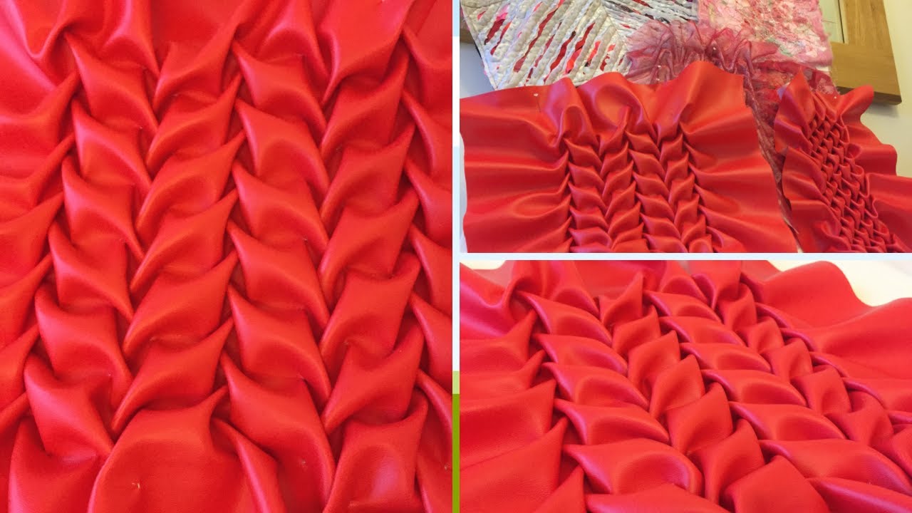 SMOCKING TUTORIAL FOR BEGINNERS | Smocking Textiles Technique LEAF Pattern | Didsbury Art Studio