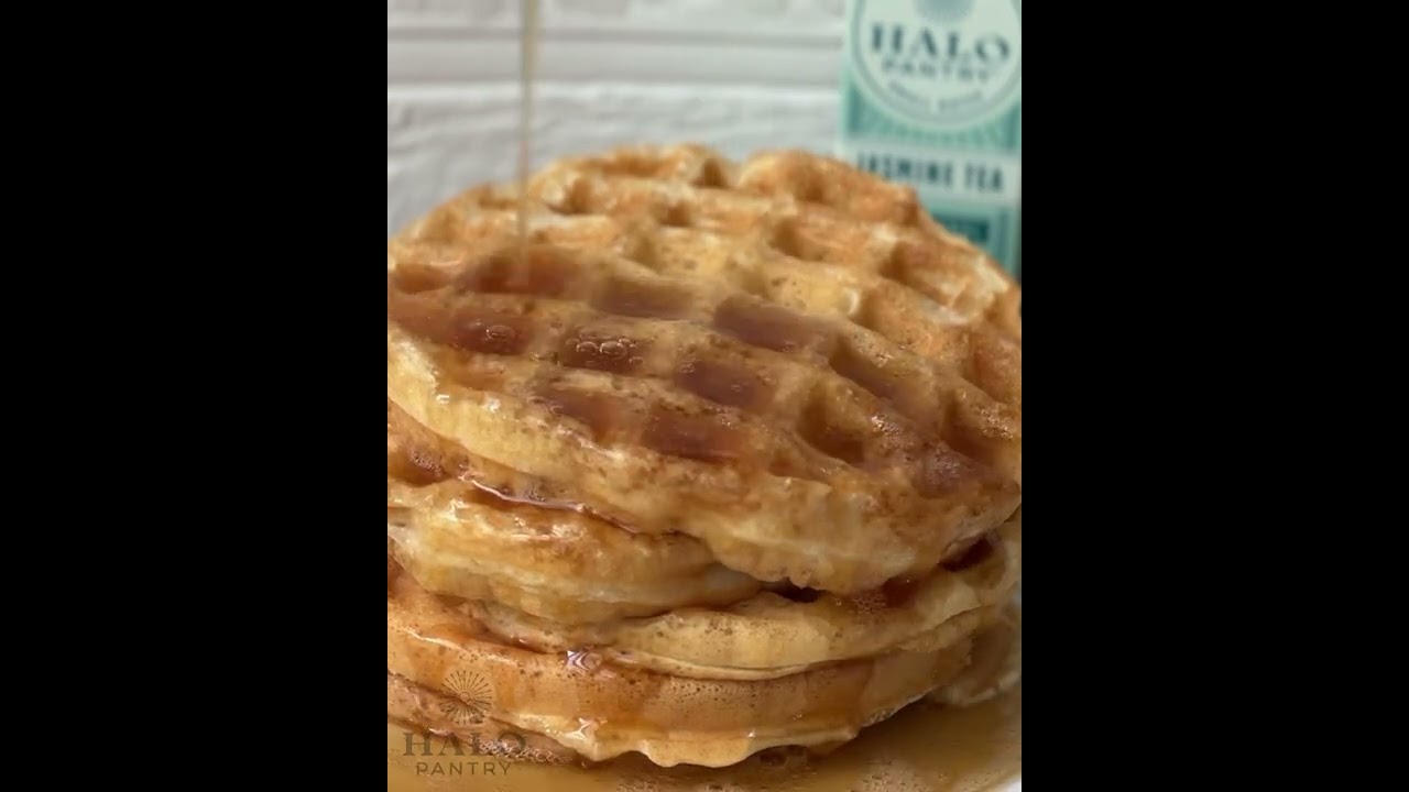 How to Make Jasmine Tea flavored waffles & maple syrup. Truly quick & delicious 
