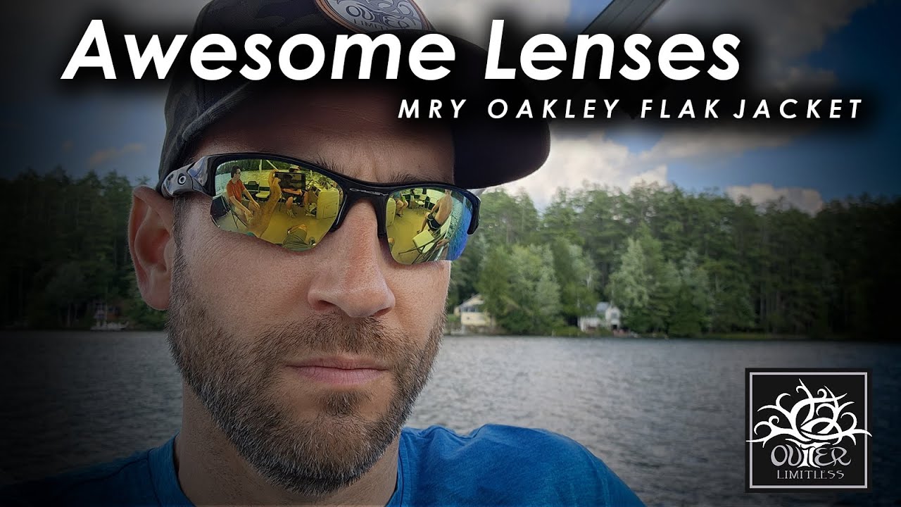 MRY Oakley Flak Jacket Gold Tint - Beautiful Polarized Lenses!!