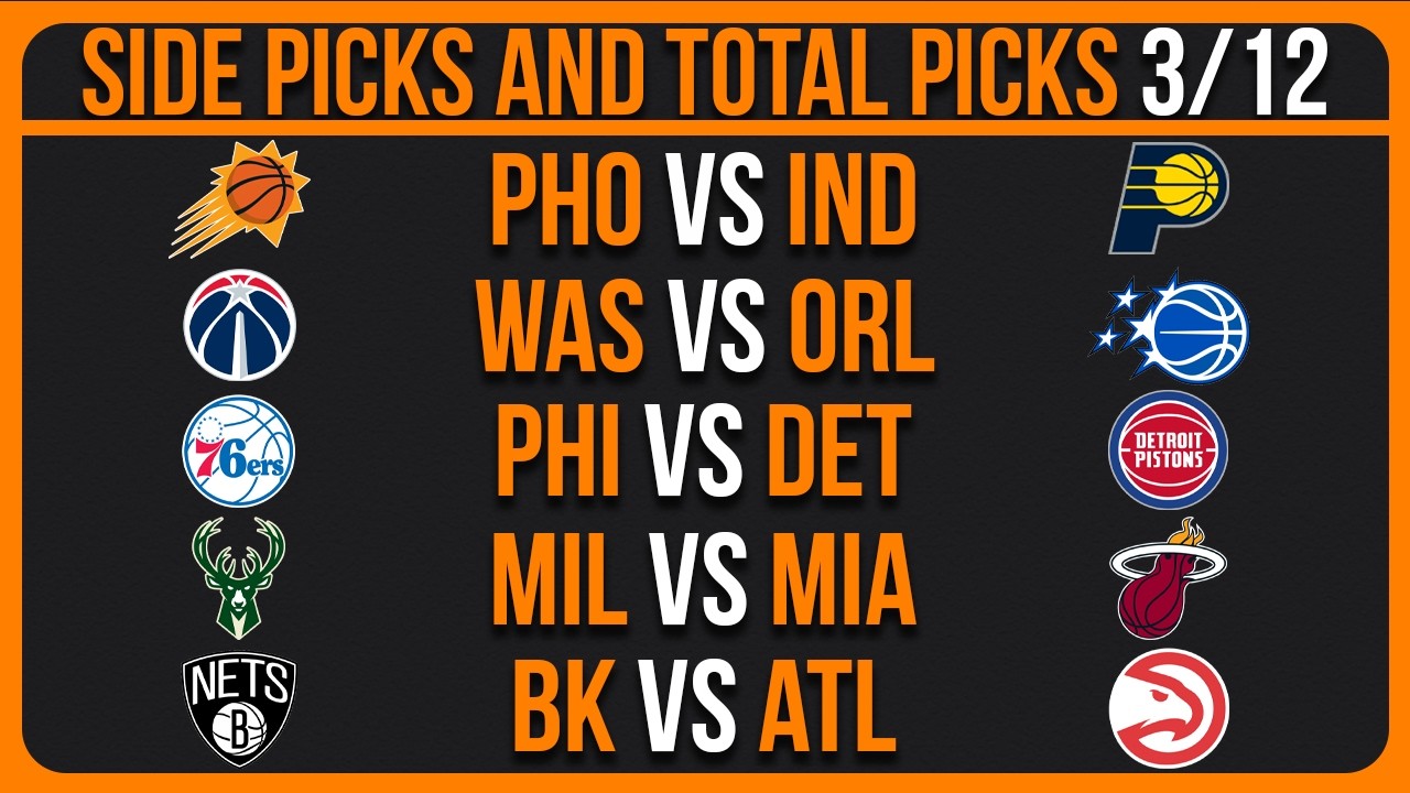 NBA Picks Today Thursday 3/12/26 NBA Picks and Predictions | NBA Predictions Today | NBA Bets Today