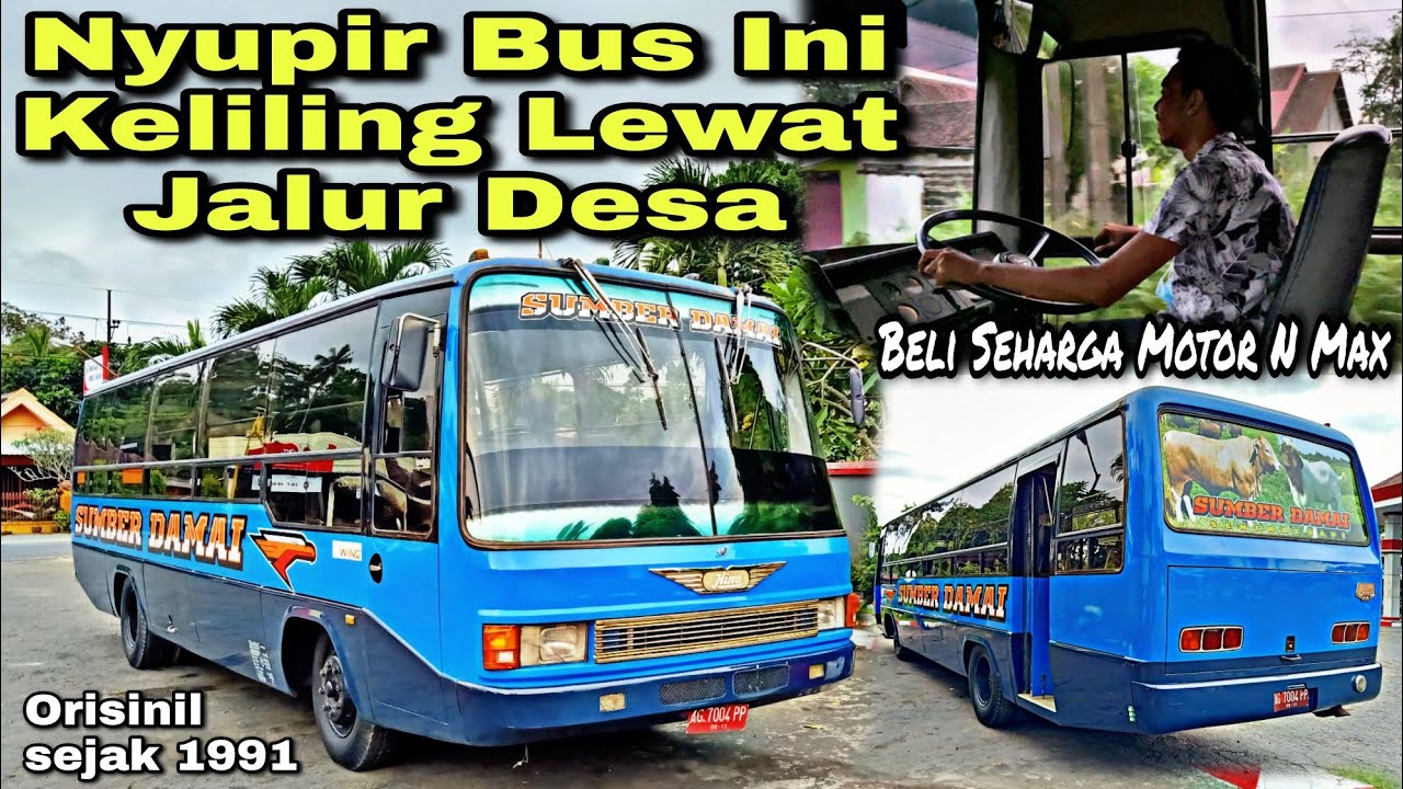 Nyupir Bus Jadul Keliling Lewat Jalur Desa ❗ Istimewa & Orisinil Sejak Lahir ❗| PO Sumber Damai