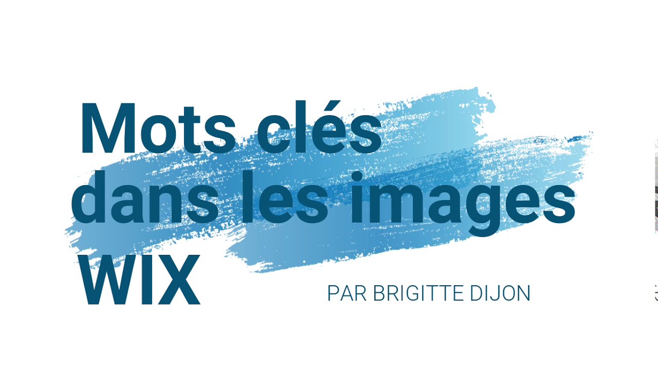 Mots clés dans les images sur WIX