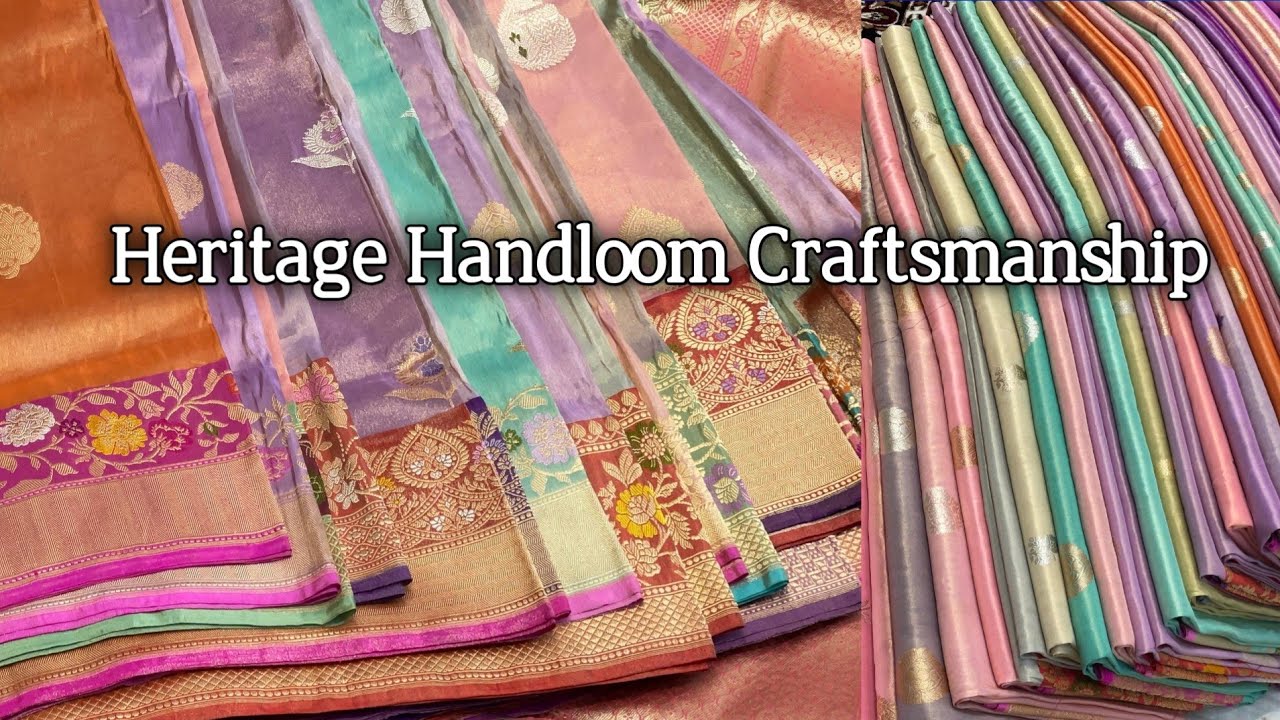 Authentic Handloom Craftsmanship pure banarasi katan tissue hand woven Saree Super Premium Quality 