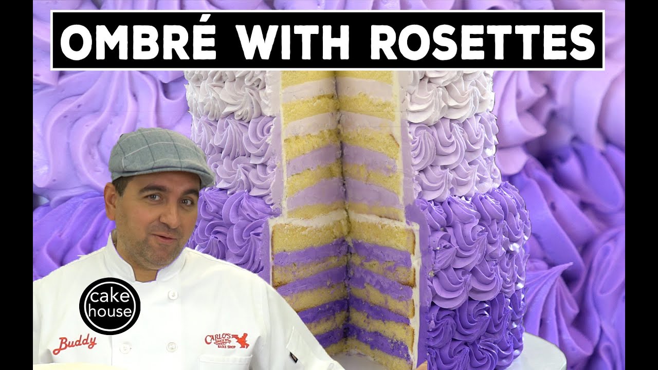 The Cake Boss Makes An Ombré Cake with Rosettes Look EASY | Welcome to Cake Ep08