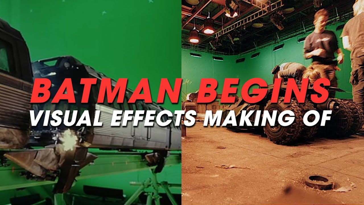 All BATMAN BEGINS visual effects behind the scenes