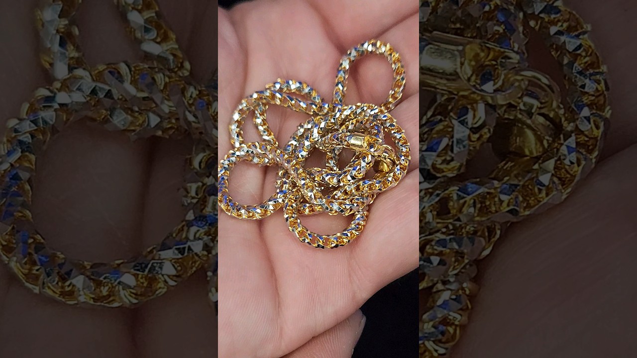 Saints Gold 14k 3mm Prism Cut Saint Franco Chain! Full Review Now on Channel! #shorts #uniquejewelry